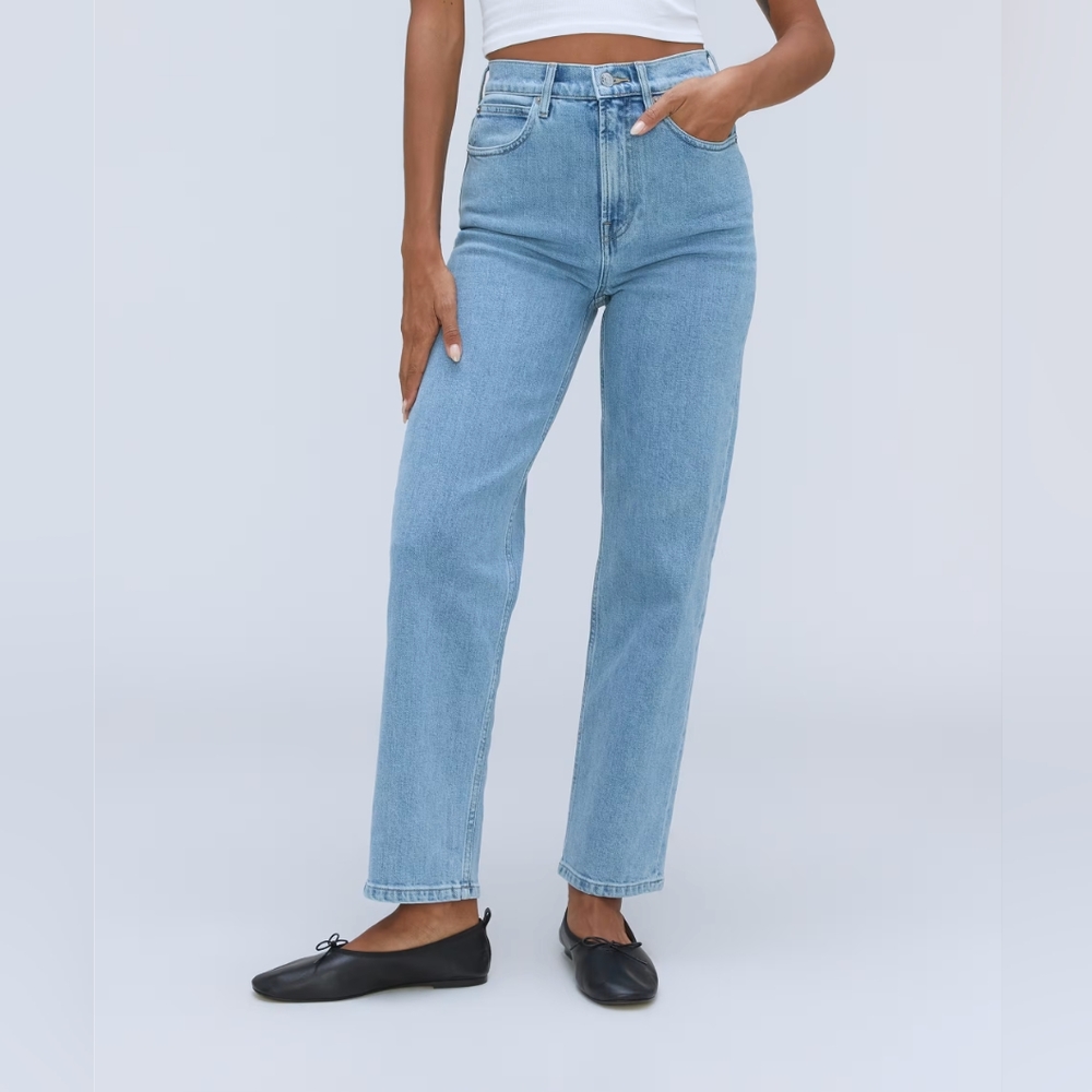 Everlane High Waist Straight Jeans